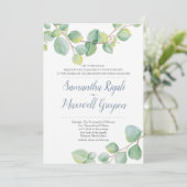 Eucalyptus Faire-part de mariage (Debout devant)