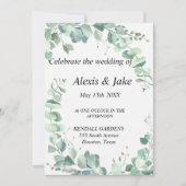 Eucalyptus Faire-part de mariage (Devant)