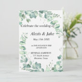 Eucalyptus Faire-part de mariage (Debout devant)