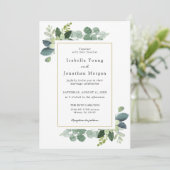 Eucalyptus Faire-part de mariage (Debout devant)