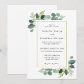 Eucalyptus Faire-part de mariage (Devant / Derrière)