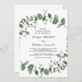 Eucalyptus Faire-part de mariage (Devant / Derrière)