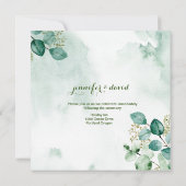 Eucalyptus Faire-part de mariage (Dos)