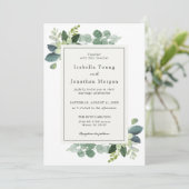 Eucalyptus Faire-part de mariage (Debout devant)