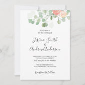 Eucalyptus Faire-part de mariage Boho vert rustiqu (Devant)