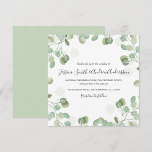 Eucalyptus Faire-part de mariage Boho vert rustiqu