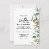 Eucalyptus Faire-part de mariage budget (Devant)