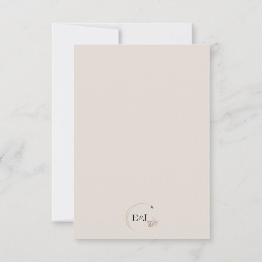 Eucalyptus Faire-part de mariage budget (Dos)