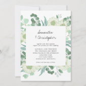 Eucalyptus Faire-part de mariage de fleurs vertes (Devant)