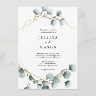Eucalyptus Faire-part de mariage de verdure