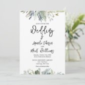 Eucalyptus Faire-part de mariage de verdure (Debout devant)