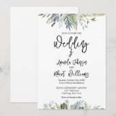 Eucalyptus Faire-part de mariage de verdure (Devant / Derrière)