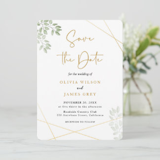 Eucalyptus Faire-part de mariage de verdure