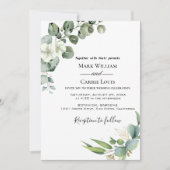 Eucalyptus Faire-part de mariage de verdure rustiq (Devant)