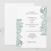Eucalyptus Faire-part de mariage de verdure rustiq (Devant / Derrière)