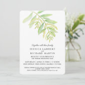 Eucalyptus faire-part de mariage d'eau verte feuil (Debout devant)