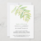 Eucalyptus faire-part de mariage d'eau verte feuil (Devant)