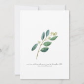 Eucalyptus Faire-part de mariage moderne (Dos)