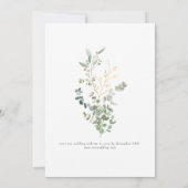 Eucalyptus Faire-part de mariage moderne (Dos)