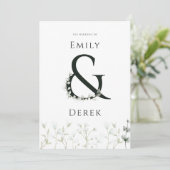 Eucalyptus Faire-part de mariage moderne (Debout devant)