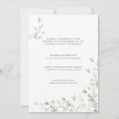 Eucalyptus Faire-part de mariage moderne (Dos)