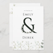 Eucalyptus Faire-part de mariage moderne (Devant / Derrière)