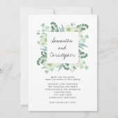 Eucalyptus Faire-part de mariage végétale (Devant)