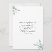 Eucalyptus Faire-part de mariage vert (Dos)