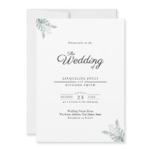 Eucalyptus Faire-part de mariage vert