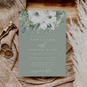Eucalyptus Faire-part de mariage vert Sage Floral