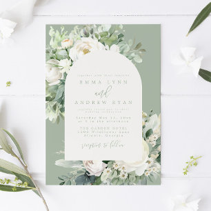 Eucalyptus Faire-part de mariage vert Sage Floral