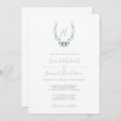 Eucalyptus Farmhouse Wedding Invitation (Devant / Derrière)