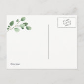 Eucalyptus FAUX gouden folie behalve de datum Aankondigingskaart (Achterkant)