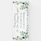 Eucalyptus Felicitaties Verlovingsfeestje Spandoek (Verticaal)