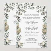 Eucalyptus Ferns White Flowers Archway Wedding Kaart (Voorkant / Achterkant)