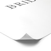 Eucalyptus Fête des mariées Affiche de bienvenue (Coin)