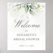 Eucalyptus Fête des mariées Affiche de bienvenue (Devant)