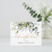 Eucalyptus Fête des mariées Date Carte d'Idée de n (Debout devant)
