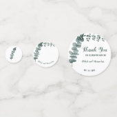 Eucalyptus Fête des mariées Mariage Confetti (Derrière)