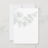 Eucalyptus Fête des mariées Verdure Invitation (Dos)