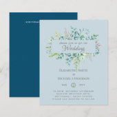 Eucalyptus Feuille Blue Sky Mariage (Devant / Derrière)