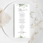 Eucalyptus Feuille de verdure Menu Mariage