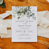 Eucalyptus Feuille Faire-part de mariage