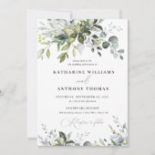Eucalyptus Feuille Faire-part de mariage (Devant)