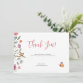Eucalyptus Feuille Fleurs Carte de remerciements f (Debout devant)