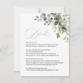 Eucalyptus Feuille Greenery Mariage Détails Carte (Devant)