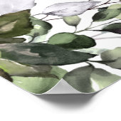 Eucalyptus Feuille Mariage Affiche de bienvenue (Coin)