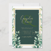 Eucalyptus Feuille MARIAGE OR QR CODE INVITATION R (Devant)