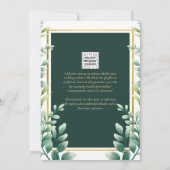 Eucalyptus Feuille MARIAGE OR QR CODE INVITATION R (Dos)
