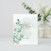 Eucalyptus Feuille Mariage vert QR CODE Moderne (Debout devant)